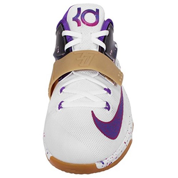 Nike Kid's KD VII GS, PBJ-WHITE/HYPER GRAPE-FUCHSIA FLSH-TM ORANGE, Youth Size 7 - Picture 16 of 16